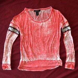 Sugar Rush Pink, White, and Gray Long Sleeve Pullover